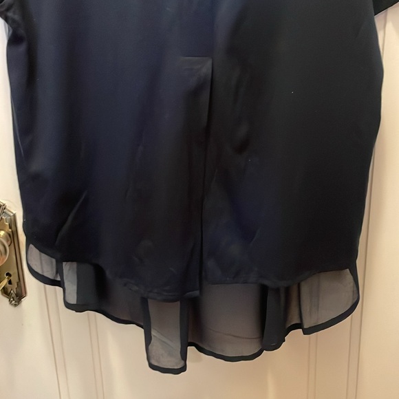 Eri+ Ali Anthropologie hi low split back t -shirt witch chiffon - Picture 4 of 7